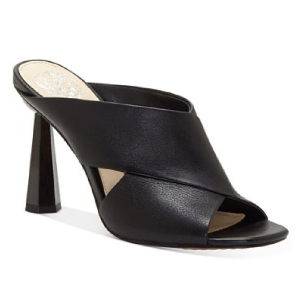 Black Vince Camuto strap mule